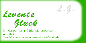 levente gluck business card